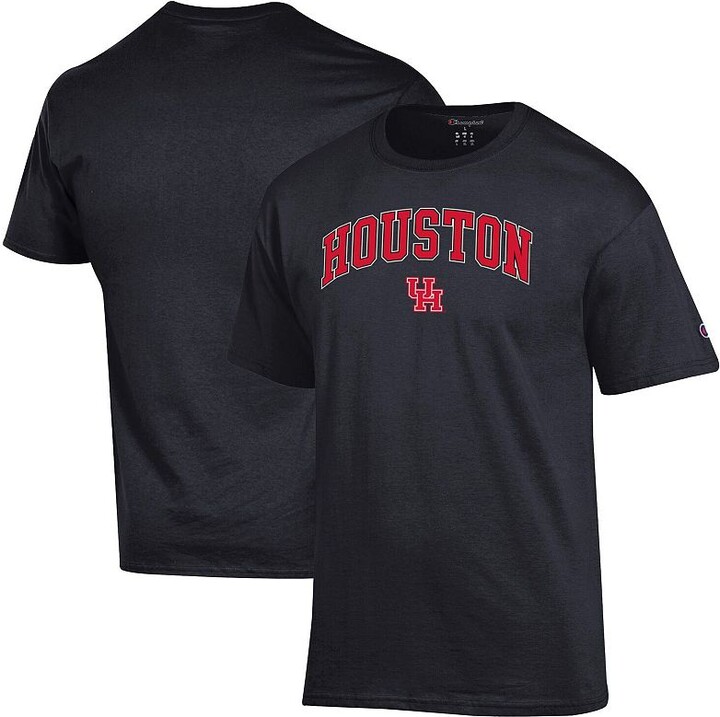 Men's Champion Black Houston Cougars Arch Over Logo T-Shirt