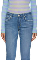 Thumbnail for your product : Amo Blue Frayed Twist Jeans