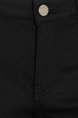 Givenchy Velvet-trimmed Mid-rise Skinny Jeans - Black