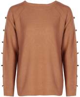 Thumbnail for your product : boohoo Nalor Button Detail Knitted Jumper
