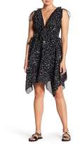Thumbnail for your product : Derek Lam 10 Crosby Ruffle Trim Handkerchief Hem Silk Dress