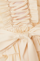 Thumbnail for your product : Zimmermann Espionage Tiered Belted Lace-up Stretch-silk Twill Midi Dress