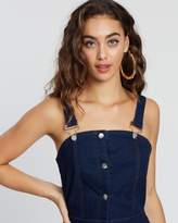 Thumbnail for your product : Missguided Denim Midi Pinafore