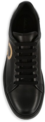Ferragamo Number Leather Sneakers
