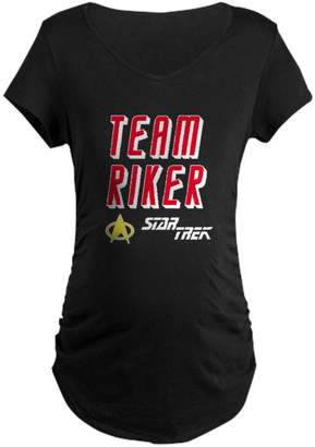 CafePress - Team Riker Star Trek - Cotton Maternity T-shirt, Side Ruched Scoop Neck
