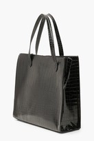 Thumbnail for your product : boohoo Croc PU Tote Shopper Bag