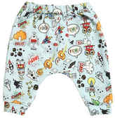 Thumbnail for your product : Fendi Space Print Cotton Fleece Jogging Pants