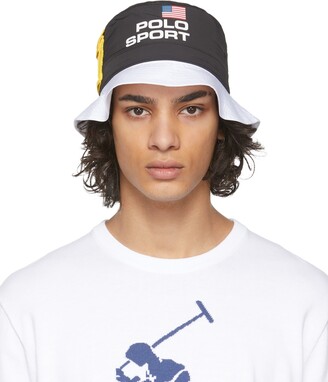 Polo Ralph Lauren Black & White 'Polo Sport' Bucket Hat - ShopStyle