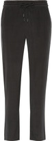 Thumbnail for your product : Alexander Wang T by Washed stretch-silk charmeuse track pants