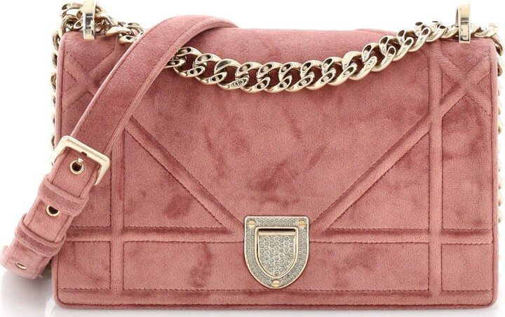 Dior, Bags, Dior Light Pink Leather Diorama Elancee Flap Wallet