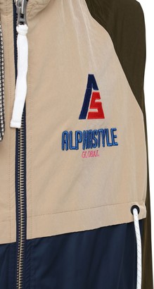 Alphastyle Warblers Patchwork Hooded Utility Parka