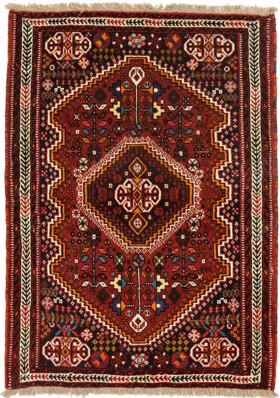 Wildon Home Hand-knotted Red Tribal 3'5x5 Ft Oriental Rug Farmhouse Boho Carpet