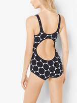 Thumbnail for your product : Michael Kors Collection Bold Dot Cutout Maillot