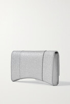 Thumbnail for your product : Balenciaga Hourglass Xs Glittered Leather Shoulder Bag - Silver