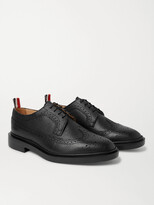 Thumbnail for your product : Thom Browne Pebble-Grain Leather Longwing Brogues