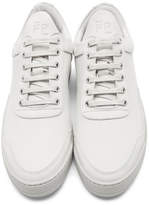 Thumbnail for your product : Filling Pieces White and Beige Low Ghost Sneakers