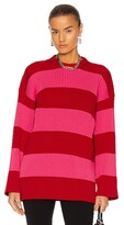 Thumbnail for your product : Balenciaga Long Sleeve Crew Neck Sweater in Red