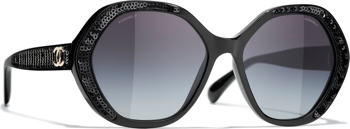 Chanel Cat's Eye Sunglasses Ch5437q Black/grey