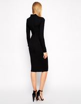 Thumbnail for your product : TTYA Ribbed Roll Neck Midi Dress