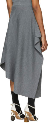 J.W.Anderson Grey Merino Asymmetric Skirt