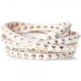 Thumbnail for your product : Linea Pelle Double Wrap Triple Row Mixed Gold Studs Cuff