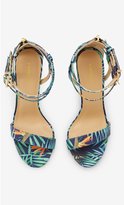 Thumbnail for your product : Express Triple Strap Tropical Runway Heel