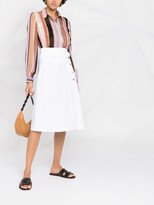 Thumbnail for your product : Liu Jo pleated A-line midi skirt