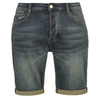 Firetrap Mens Blackseal Denim Jog Shorts Pants Trousers Bottoms Summer Casual