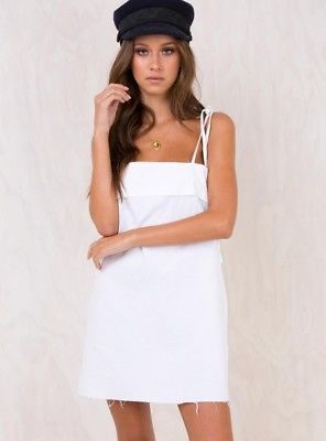 Princess Polly New Women's The Vale Tie Shoulder Dress White
