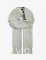 Thumbnail for your product : Johnstons Fringe-trim cashmere scarf