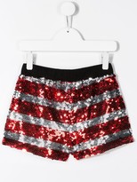 Thumbnail for your product : Msgm Kids Sequin Striped Shorts