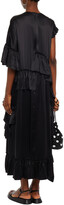 Thumbnail for your product : Simone Rocha Ruffled Draped Silk-satin Midi Dress