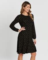 Thumbnail for your product : Dorothy Perkins Pleated Neck Fit-and-Flare Dress