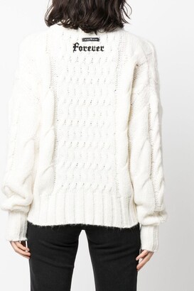 John Richmond embroidered-Forever detail cardigan