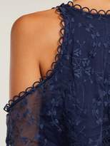 Thumbnail for your product : Zimmermann Mercer Bird Floating Silk Playsuit - Womens - Navy