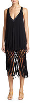 Thumbnail for your product : Milly Macrame & Fringe-Detail Jersey Coverup