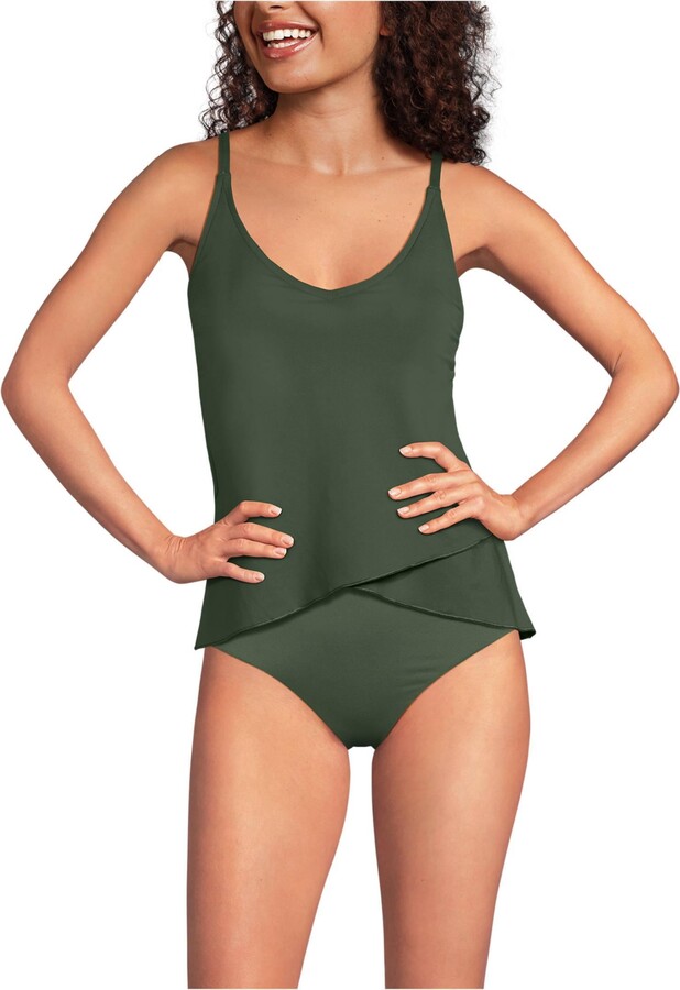 Lands' End Women's Tulip Hem Tankini Top