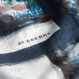 Burberry Reclining Figure: Bunched Print Cotton Square - Large