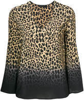 Etro V-neck leopard print blouse 