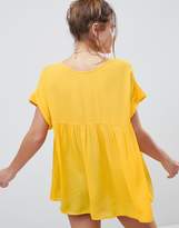 Thumbnail for your product : ASOS Design Smock Tunic With Lace Up Detail