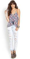 Thumbnail for your product : LOVE21 LOVE 21 Ikat Flounce Cami