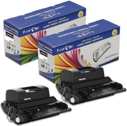 PrintOxe CF281X 2 Compatible Toner Cartridges HY Version of CF281A - 81X Yield 25K Pages HP LaserJet Enterprise M630 M605n M605dn M605X M606dn M606X MFP...