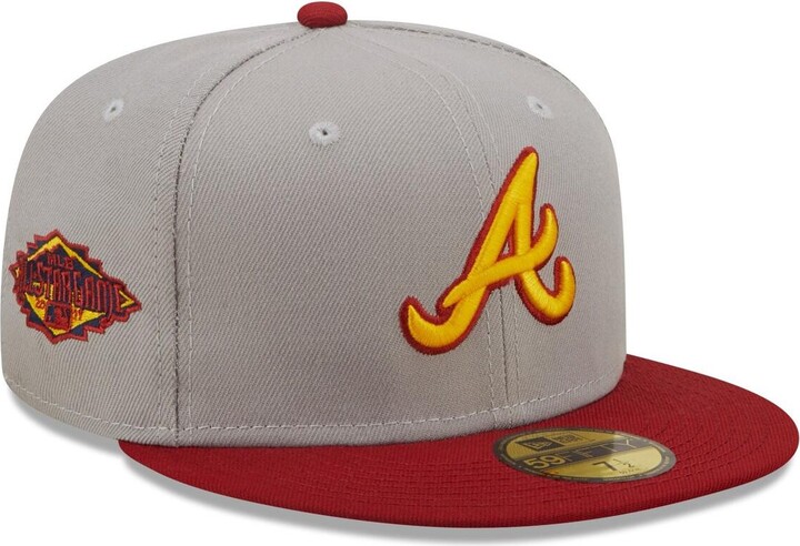 Atlanta Braves New Era Floral Undervisor 59FIFTY Fitted Hat - White
