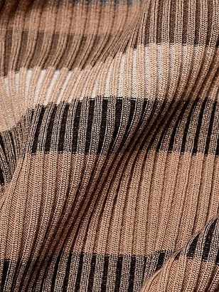 Akris Punto Multi Striped Ribbed Wool Sweater