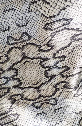 Bellevue The Label Snakeskin Print Ruched Satin Maxi Dress