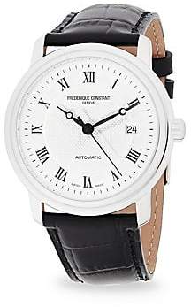 Frederique Constant Stainless Steel Analog Leather Strap Watch