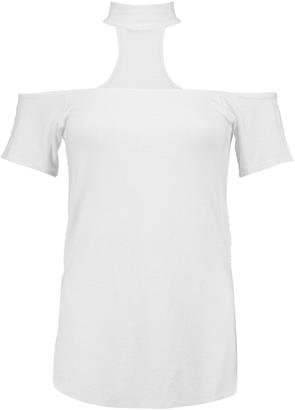 boohoo Katie Choker Split Side T-Shirt
