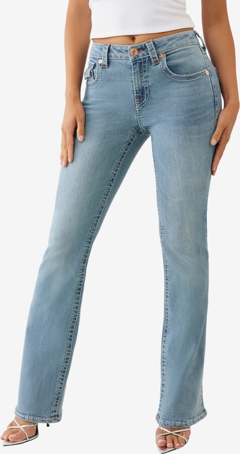 True Religion Women's Becca Big T Bootcut Flap Jeans