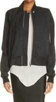 Thumbnail for your product : Rick Owens Asymmetric Padded Flight Bomber Jacket