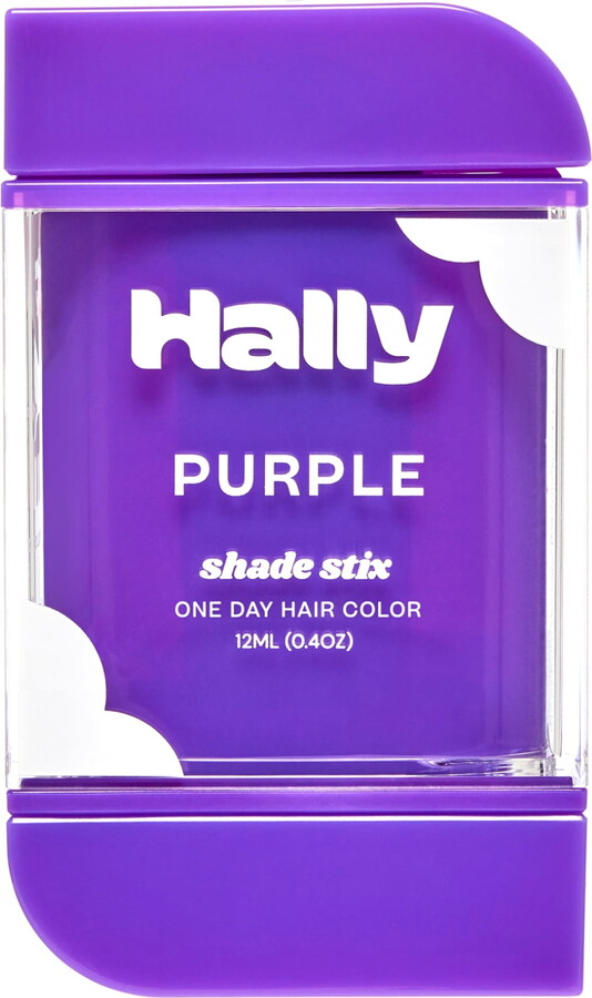 Hally Hair Shade Stix, Patent-Pending Temporary Hair Makeup, Purple, Vegan, 12 ml
